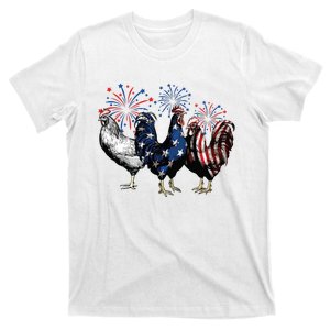 4th Of July Chicken Fourth Of July Patriotic Mom T-Shirt