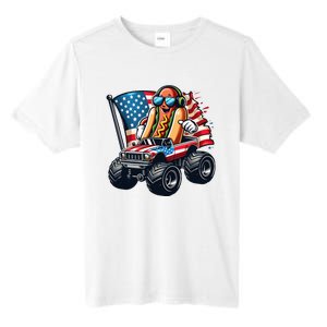 4th Of July Hot Dog Sunglasses Patriotic Monster Truck Boy Tall Fusion ChromaSoft Performance T-Shirt