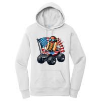 4th Of July Hot Dog Sunglasses Patriotic Monster Truck Boy Women's Pullover Hoodie