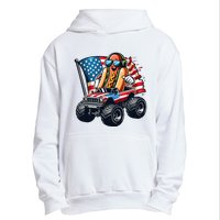 4th Of July Hot Dog Sunglasses Patriotic Monster Truck Boy Urban Pullover Hoodie