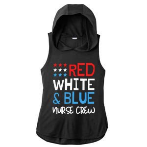 4th Of July Nurse Crew Scrub Tops Patriotic Nurses Matching Ladies PosiCharge Tri-Blend Wicking Draft Hoodie Tank