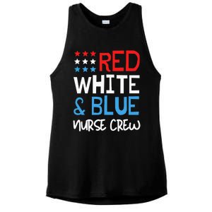 4th Of July Nurse Crew Scrub Tops Patriotic Nurses Matching Ladies PosiCharge Tri-Blend Wicking Tank