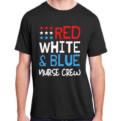 4th Of July Nurse Crew Scrub Tops Patriotic Nurses Matching Adult ChromaSoft Performance T-Shirt