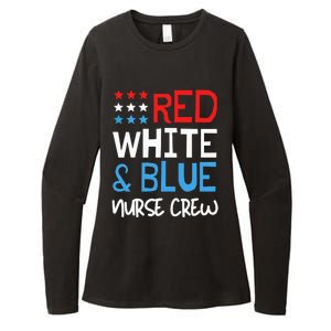 4th Of July Nurse Crew Scrub Tops Patriotic Nurses Matching Womens CVC Long Sleeve Shirt