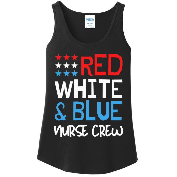 4th Of July Nurse Crew Scrub Tops Patriotic Nurses Matching Ladies Essential Tank