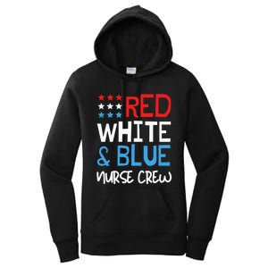 4th Of July Nurse Crew Scrub Tops Patriotic Nurses Matching Women's Pullover Hoodie