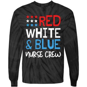 4th Of July Nurse Crew Scrub Tops Patriotic Nurses Matching Tie-Dye Long Sleeve Shirt