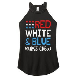 4th Of July Nurse Crew Scrub Tops Patriotic Nurses Matching Women's Perfect Tri Rocker Tank