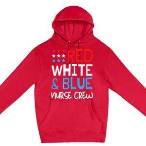 4th Of July Nurse Crew Scrub Tops Patriotic Nurses Matching Premium Pullover Hoodie