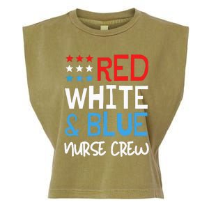 4th Of July Nurse Crew Scrub Tops Patriotic Nurses Matching Garment-Dyed Women's Muscle Tee