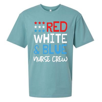 4th Of July Nurse Crew Scrub Tops Patriotic Nurses Matching Sueded Cloud Jersey T-Shirt