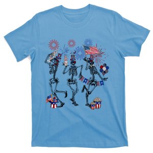 4th Of July Skellies Dancing Skeleton American Flag Great Gift T-Shirt