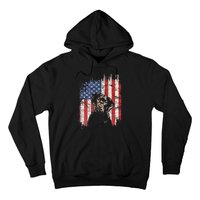 4th Of July Labrador American Flag Patriotic Chocolate Lab Hoodie