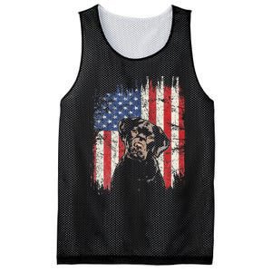 4th Of July Labrador American Flag Patriotic Chocolate Lab Mesh Reversible Basketball Jersey Tank