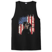 4th Of July Labrador American Flag Patriotic Chocolate Lab PosiCharge Competitor Tank