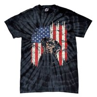 4th Of July Labrador American Flag Patriotic Chocolate Lab Tie-Dye T-Shirt