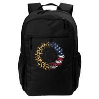 4th Of July Sunflower American Flag Leopard Funny Women Kids Daily Commute Backpack