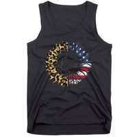 4th Of July Sunflower American Flag Leopard Funny Women Kids Tank Top