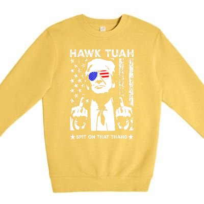 4th Of July Hawk Tush Spit On That Thang Viral Election Parody Funny Gift Premium Crewneck Sweatshirt