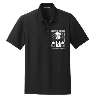 4th Of July Hawk Tush Spit On That Thang Viral Election Parody Funny Gift Dry Zone Grid Polo