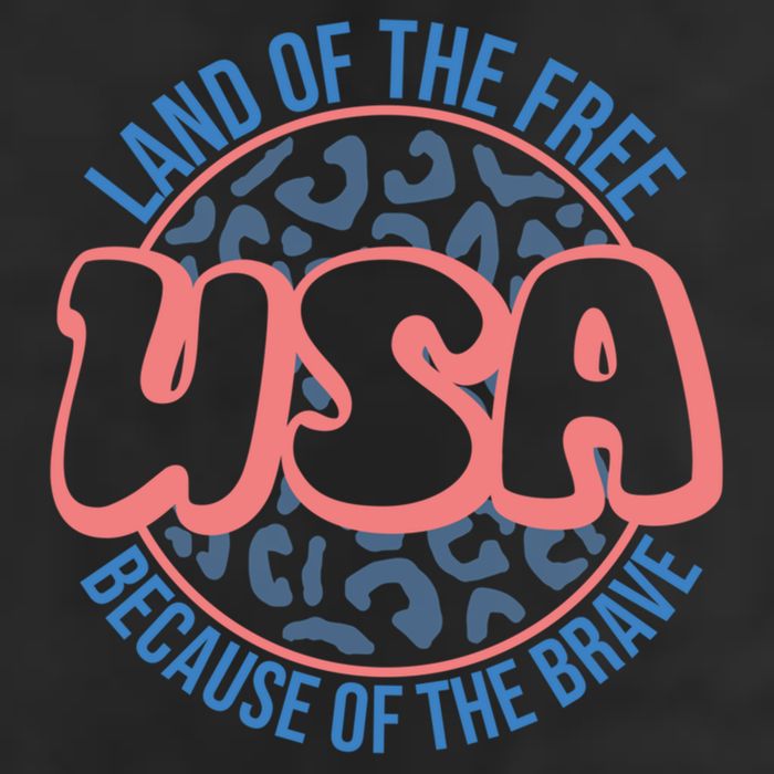 4th Of July Land Of The Free Because Of The Brave Usa Gift 7 Panel Mesh Trucker Snapback Hat