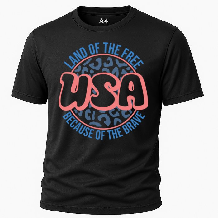 4th Of July Land Of The Free Because Of The Brave Usa Gift Cooling Performance Crew T-Shirt
