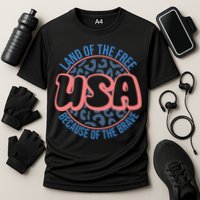 4th Of July Land Of The Free Because Of The Brave Usa Gift Cooling Performance Crew T-Shirt