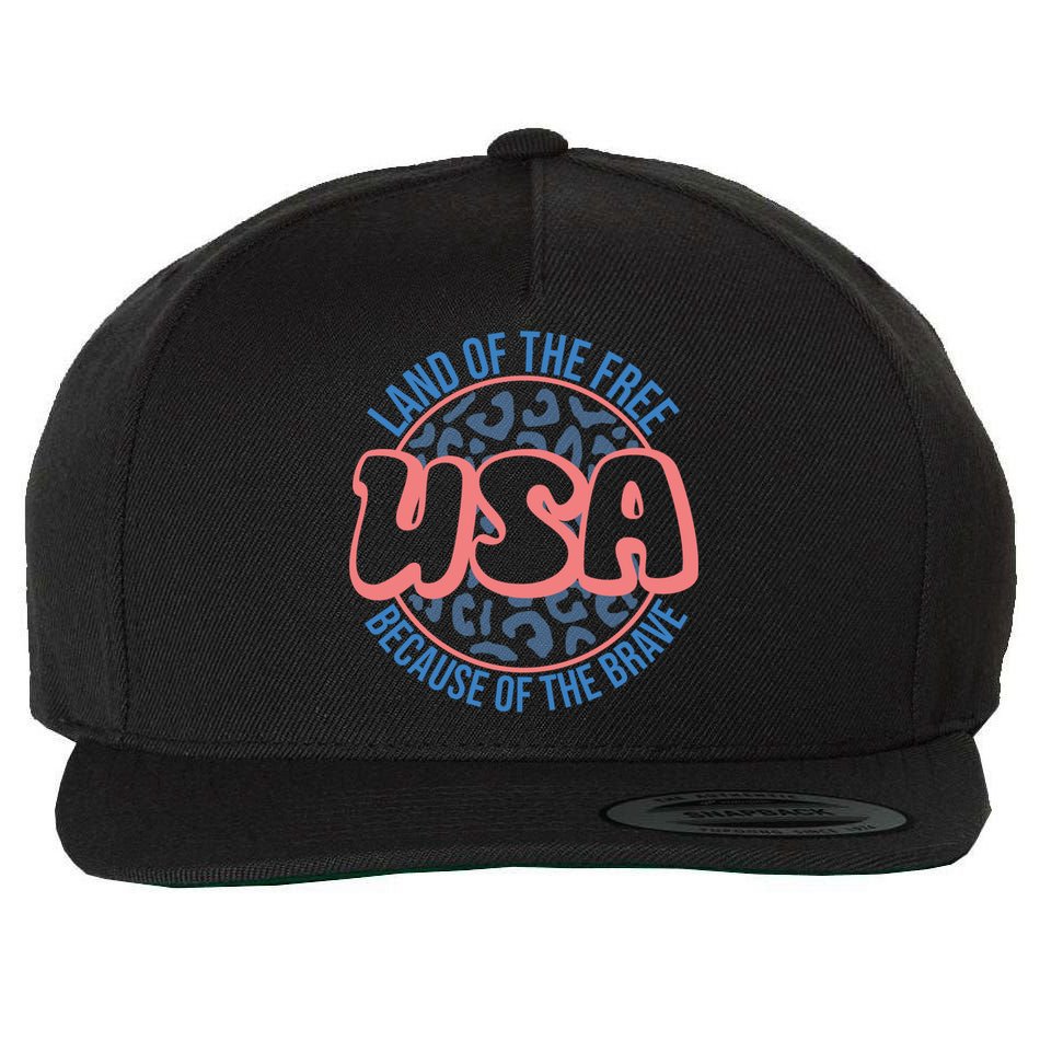 4th Of July Land Of The Free Because Of The Brave Usa Gift Wool Snapback Cap