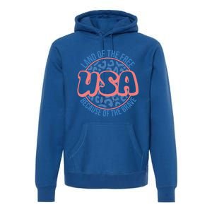 4th Of July Land Of The Free Because Of The Brave Usa Gift Premium Hoodie