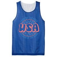 4th Of July Land Of The Free Because Of The Brave Usa Gift Mesh Reversible Basketball Jersey Tank