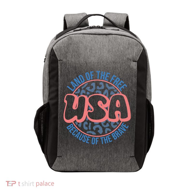 4th Of July Land Of The Free Because Of The Brave Usa Gift Vector Backpack
