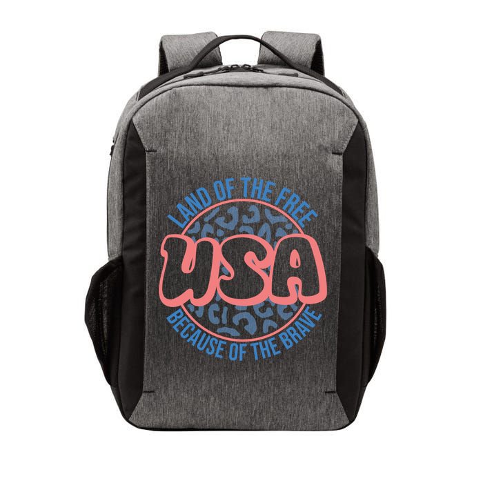 4th Of July Land Of The Free Because Of The Brave Usa Gift Vector Backpack