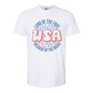 4th Of July Land Of The Free Because Of The Brave Usa Gift Softstyle CVC T-Shirt