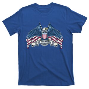 4th Of July Patriot American Us Flag Eagle God Bless America Cool Gift T-Shirt