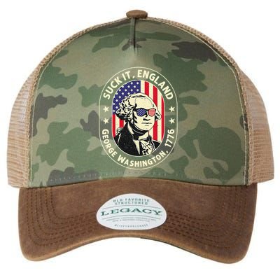 4th of July Suck It England George Washington 1776 Legacy Tie Dye Trucker Hat