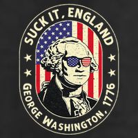 4th of July Suck It England George Washington 1776 Adult Drive Performance Visor
