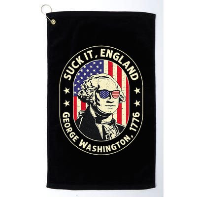 4th of July Suck It England George Washington 1776 Golf Towel