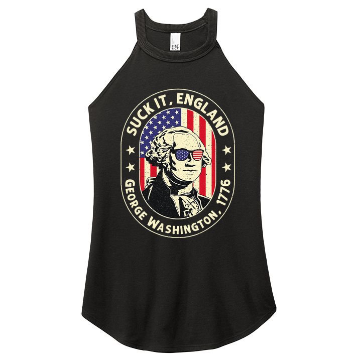 4th of July Suck It England George Washington 1776 Women's Perfect Tri Rocker Tank