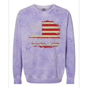 4th Of July Shirts We The People 1776 Usa Flag Colorblast Crewneck Sweatshirt