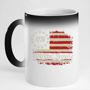 4th Of July Shirts We The People 1776 Usa Flag 11oz Black Color Changing Mug