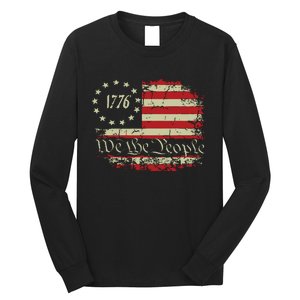 4th Of July Shirts We The People 1776 Usa Flag Long Sleeve Shirt