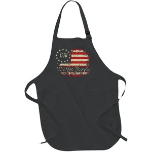 4th Of July Shirts We The People 1776 Usa Flag Full-Length Apron With Pockets