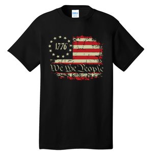 4th Of July Shirts We The People 1776 Usa Flag Tall T-Shirt