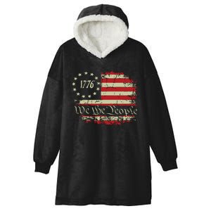 4th Of July Shirts We The People 1776 Usa Flag Hooded Wearable Blanket