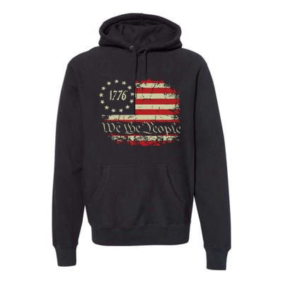 4th Of July Shirts We The People 1776 Usa Flag Premium Hoodie