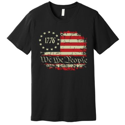 4th Of July Shirts We The People 1776 Usa Flag Premium T-Shirt