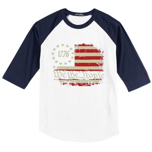 4th Of July Shirts We The People 1776 Usa Flag Baseball Sleeve Shirt