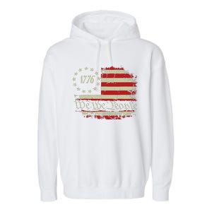 4th Of July Shirts We The People 1776 Usa Flag Garment-Dyed Fleece Hoodie