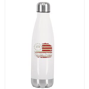 4th Of July Shirts We The People 1776 Usa Flag Stainless Steel Insulated Water Bottle