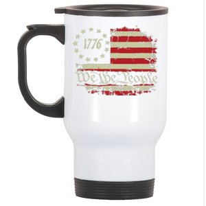 4th Of July Shirts We The People 1776 Usa Flag Stainless Steel Travel Mug